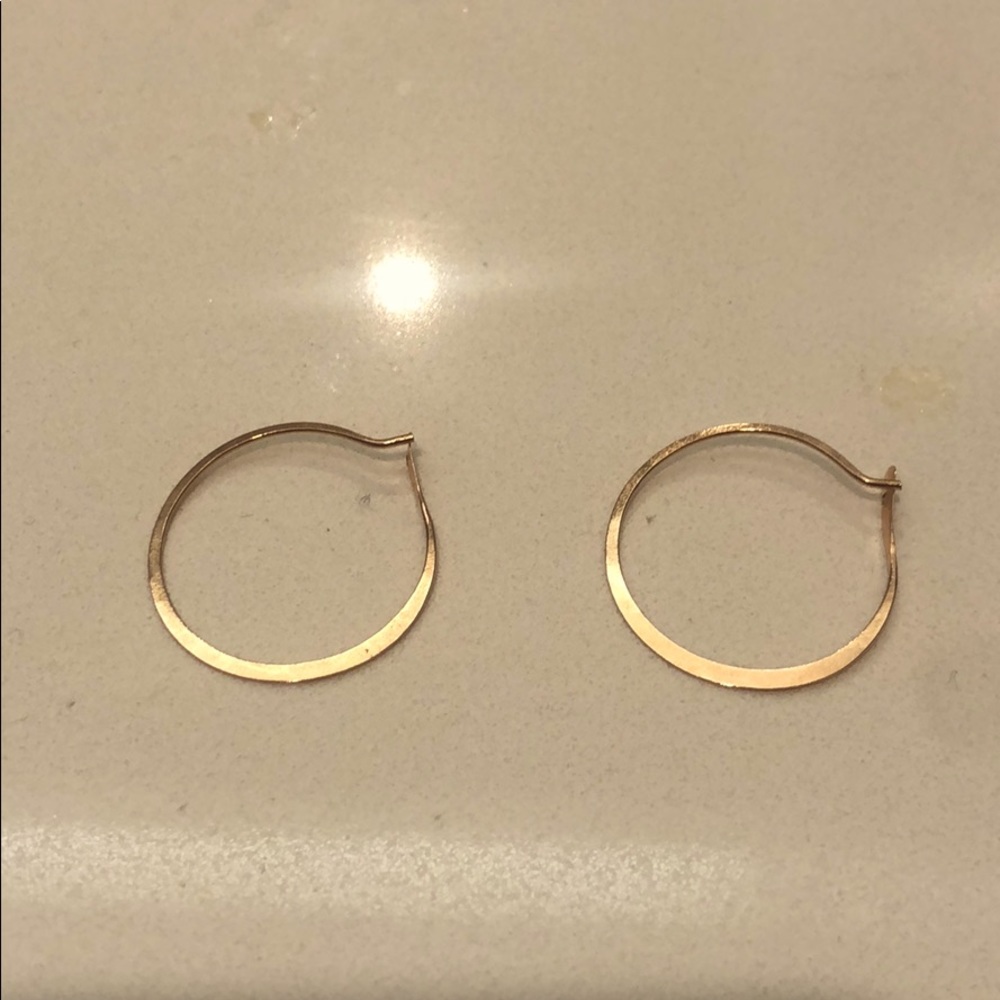 Rose gold hoops
